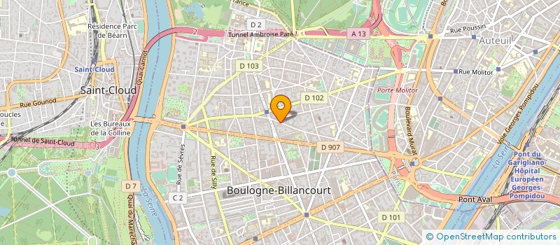 localisation de l'entreprise HOTEL DE PARIS à BOULOGNE BILLANCOURT