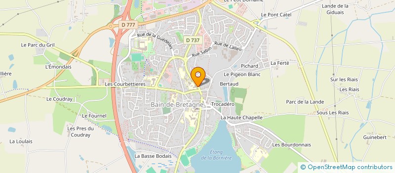 localisation de l'entreprise HOTEL DES 4 VENTS  BAIN-DE-BRETAGNE