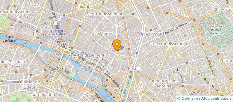 localisation de l'entreprise HOTEL DES CHEVALIERS  PARIS