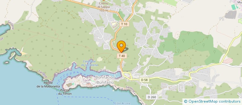 localisation de l'entreprise HOTEL DES ETRANGERS à BONIFACIO