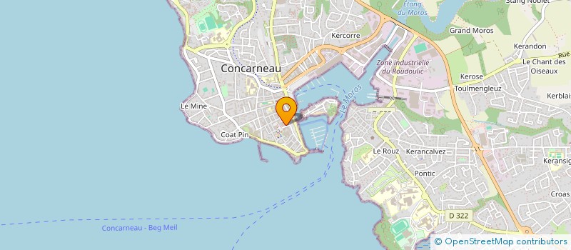 localisation de l'entreprise HOTEL DES HALLES à CONCARNEAU