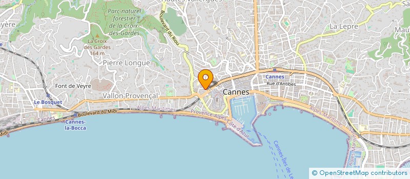 localisation de l'entreprise HOTEL DES ORANGERS à CANNES