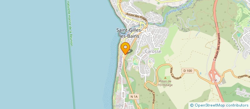 localisation de l'entreprise HOTEL DES PALMES  LE TAMPON