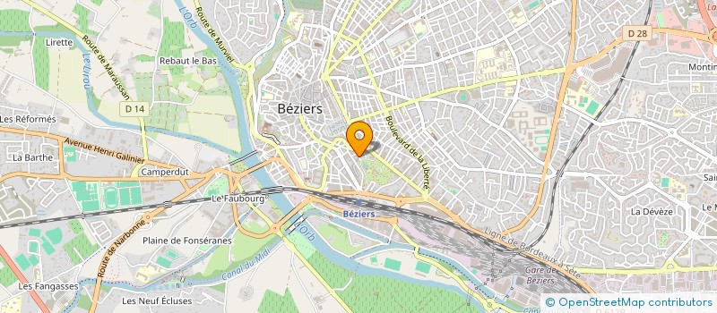 localisation de l'entreprise HOTEL DES POETES à BEZIERS