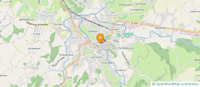 localisation de l'entreprise HOTEL DES PYRENEES  SAINT-JEAN-PIED-DE-PORT