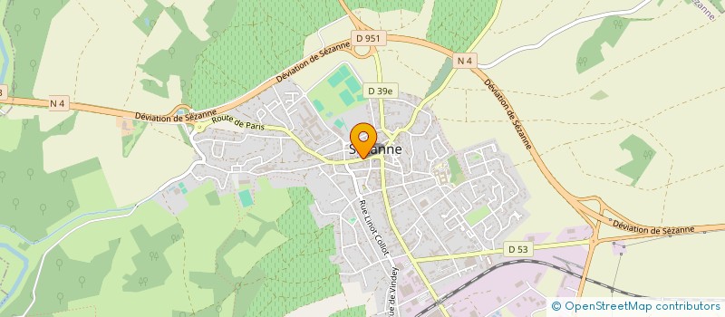 localisation de l'entreprise HOTEL DES REMPARTS  SEZANNE