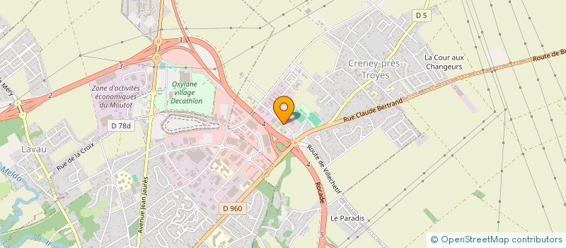 localisation de l'entreprise HOTEL DES SOURCES  CRENEY-PRES-TROYES