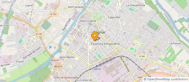 localisation de l'entreprise HOTEL DES VENTES DE COGNAC à COGNAC