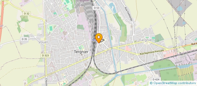 localisation de l'entreprise HOTEL DES VOYAGEURS à TERGNIER