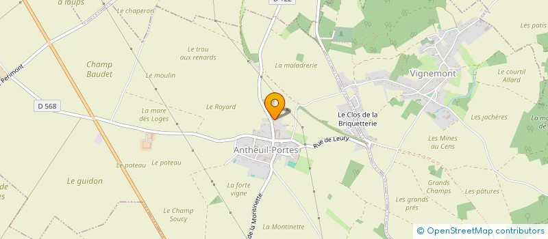 localisation de l'entreprise HOTEL DREAMCANICAT  ANTHEUIL-PORTES