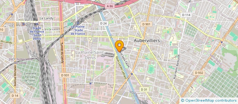 localisation de l'entreprise HOTEL DU CANAL à AUBERVILLIERS