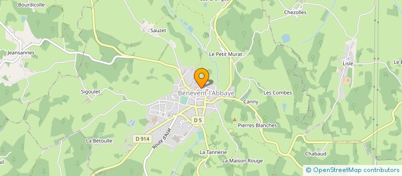 localisation de l'entreprise HOTEL DU CEDRE  BENEVENT-L'ABBAYE