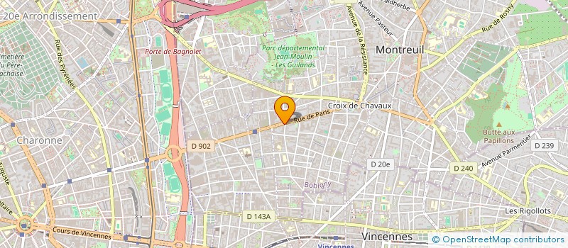 localisation de l'entreprise HOTEL DU CENTRE à MONTREUIL