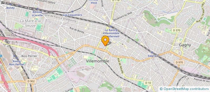 localisation de l'entreprise HOTEL DU CENTRE à VILLEMOMBLE