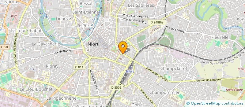 localisation de l'entreprise HOTEL DU CHATEAU à NIORT