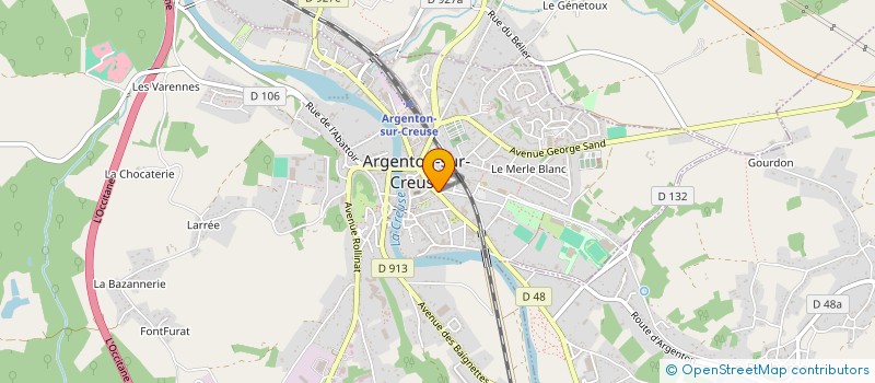 localisation de l'entreprise HOTEL DU CHEVAL NOIR à ARGENTON-SUR-CREUSE