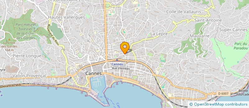localisation de l'entreprise HOTEL DU DAUPHINE à CANNES