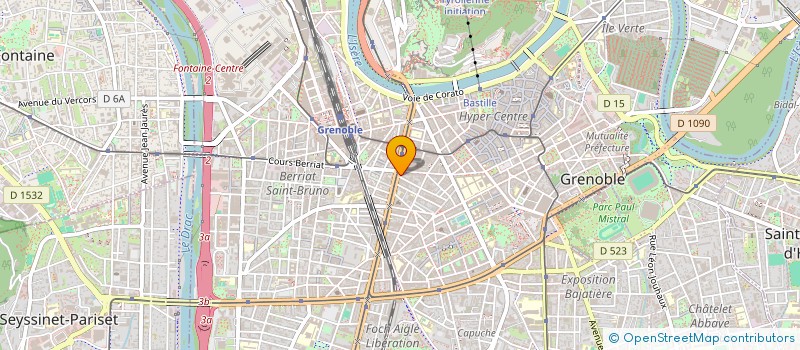 localisation de l'entreprise HOTEL DU DAUPHINE à GRENOBLE