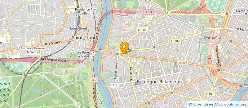 localisation de l'entreprise HOTEL DU GOLF DE TOULOUSE SEILH à BOULOGNE-BILLANCOURT