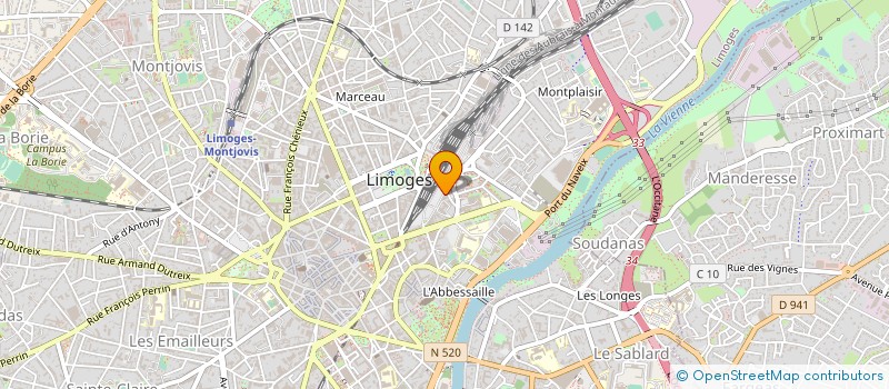 localisation de l'entreprise HOTEL DU LION D OR à LIMOGES