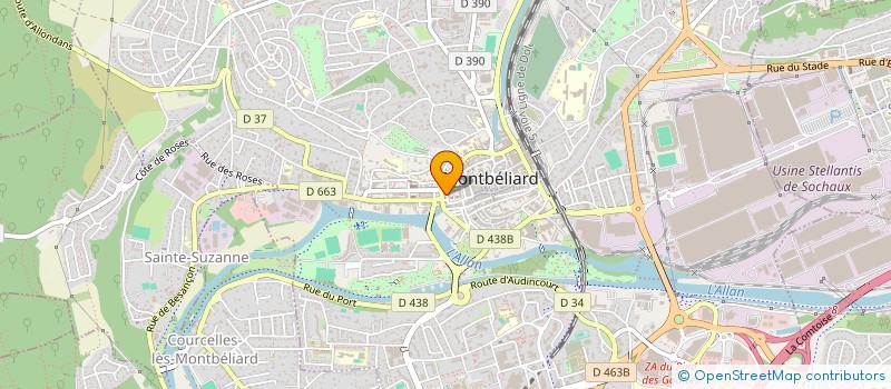 localisation de l'entreprise HOTEL DU LION ROUGE  MONTBELIARD