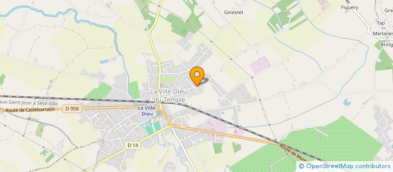 localisation de l'entreprise HOTEL DU MIDI  LA VILLE-DIEU-DU-TEMPLE