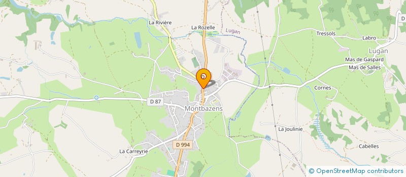 localisation de l'entreprise HOTEL DU MIDI  MONTBAZENS