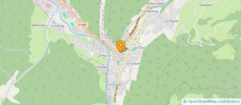 localisation de l'entreprise HOTEL DU MIDI  THONES