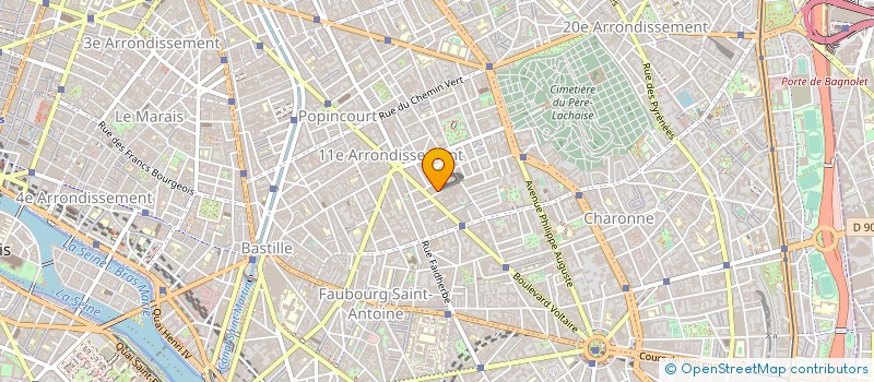 localisation de l'entreprise HOTEL DU MONT LOUIS à PARIS