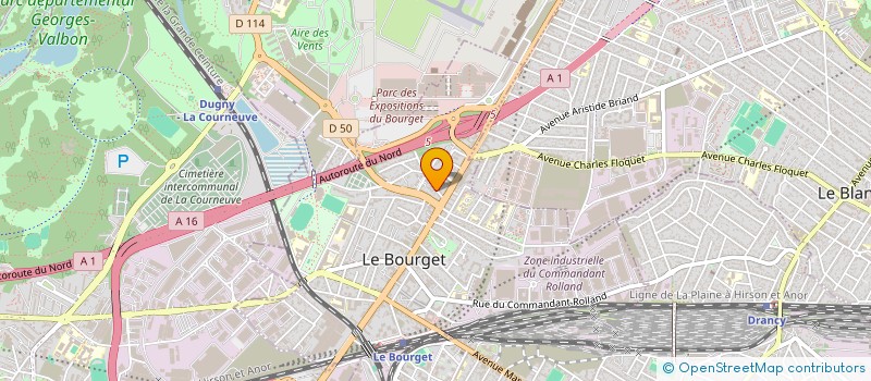 localisation de l'entreprise HOTEL DU NORD à LE BOURGET