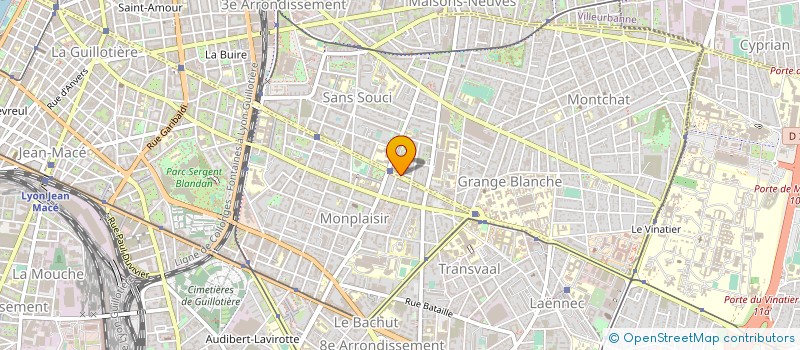 localisation de l'entreprise HOTEL DU NORD  VILLEURBANNE