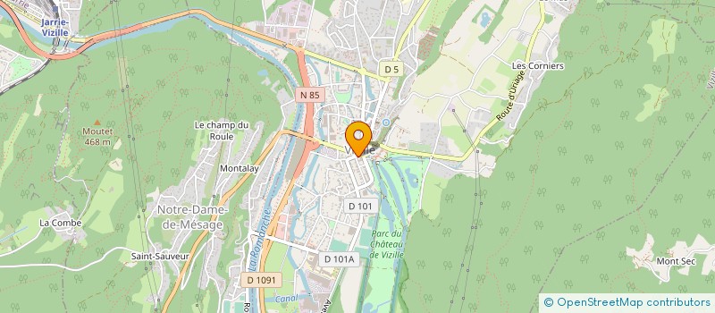 localisation de l'entreprise HOTEL DU PARC à VIZILLE