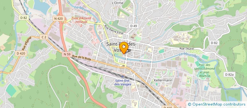 localisation de l'entreprise HOTEL DU PARC  SAINT-DIE-DES-VOSGES