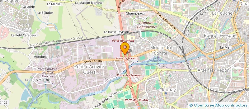 localisation de l'entreprise HOTEL DU STADE à RENNES