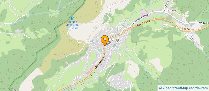 localisation de l'entreprise HOTEL DU TREMPLIN  BUSSANG