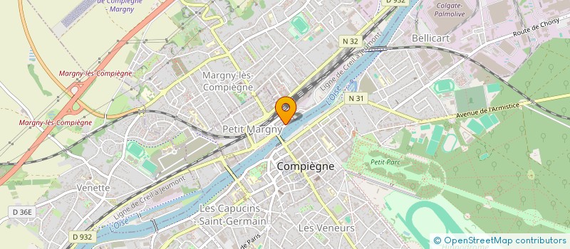 localisation de l'entreprise HOTEL ELISA  COMPIEGNE