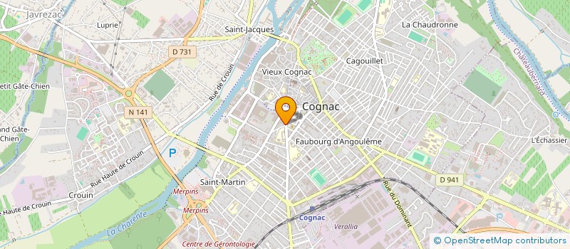 localisation de l'entreprise HOTEL ELISEE COGNAC à COGNAC