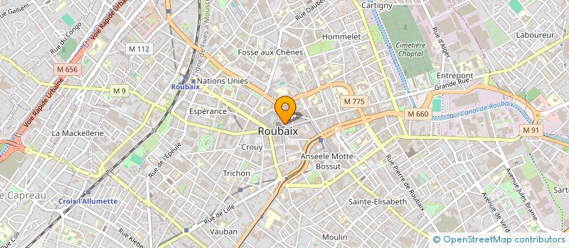 localisation de l'entreprise HOTEL ENTREPRISE  ROUBAIX