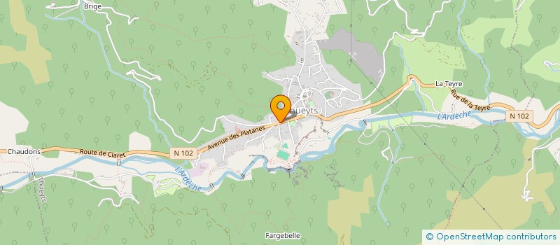 localisation de l'entreprise HOTEL ET APPARTEMENTS LES PLATANES  THUEYTS