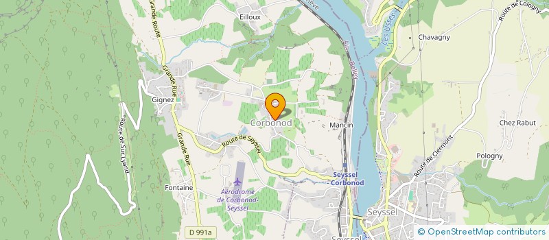 localisation de l'entreprise HOTEL ET GITE DU CHATEAU  CORBONOD