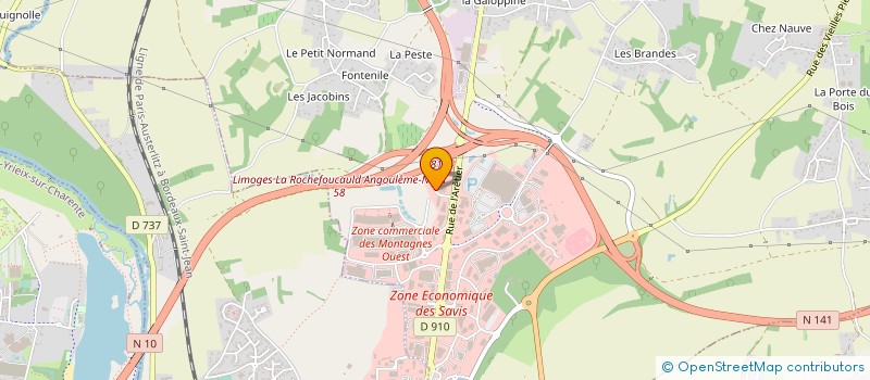 localisation de l'entreprise HOTEL FORMAN à CHAMPNIERS
