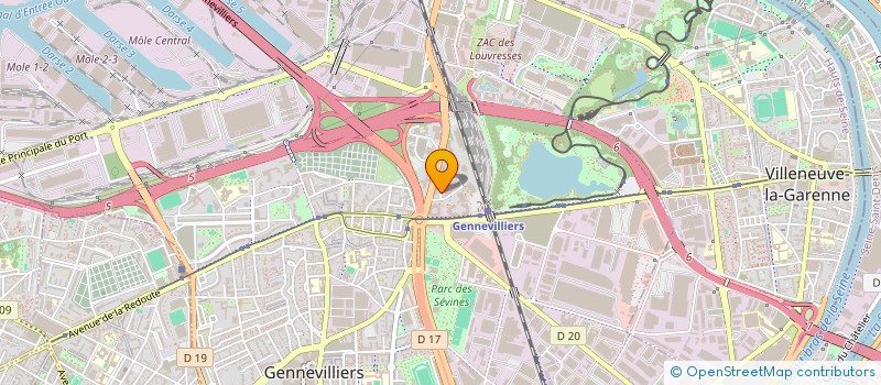 localisation de l'entreprise HOTEL GRIL DES BARBANNIERS  GENNEVILLIERS