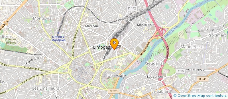 localisation de l'entreprise HOTEL INVEST LIMOGES CENTRE à LIMOGES