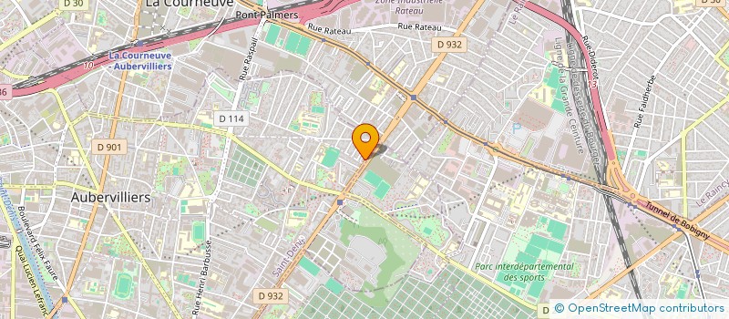 localisation de l'entreprise HOTEL J.J  AUBERVILLIERS