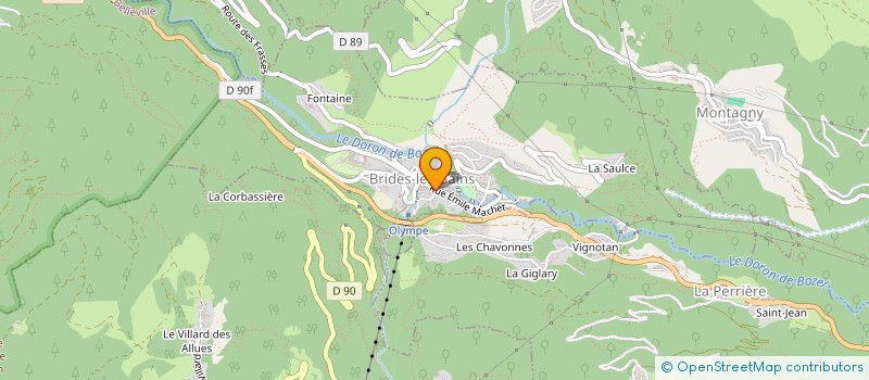 localisation de l'entreprise HOTEL L'HERMITAGE à BRIDES-LES-BAINS