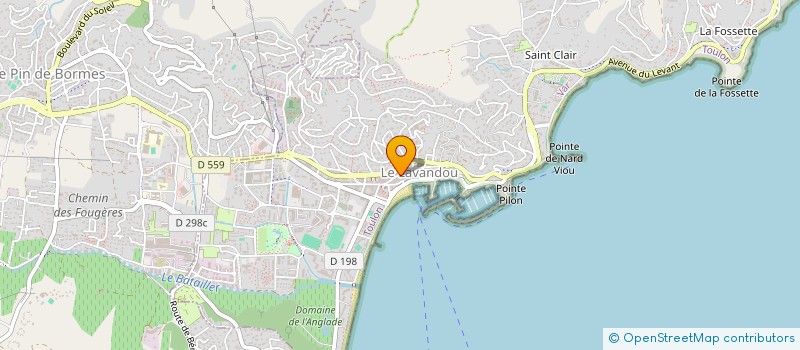 localisation de l'entreprise HOTEL L'OUSTAOU à LE LAVANDOU
