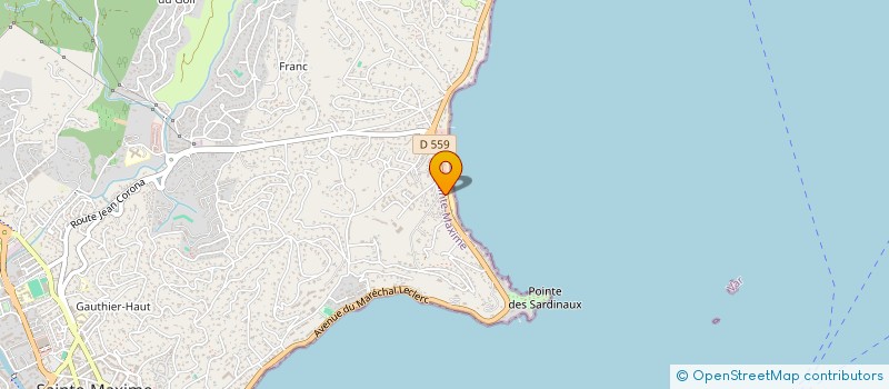 localisation de l'entreprise HOTEL LA NARTELLE à SAINTE-MAXIME