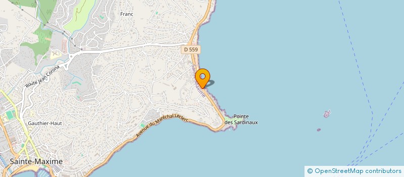localisation de l'entreprise HOTEL LA PLAGE à SAINTE-MAXIME