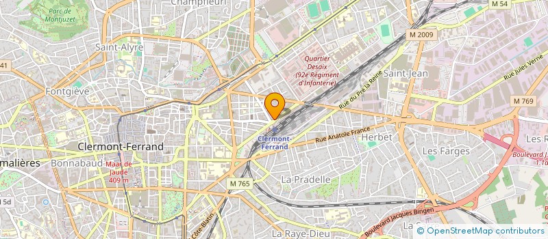 localisation de l'entreprise HOTEL LAFAYETTE  CLERMONT-FERRAND