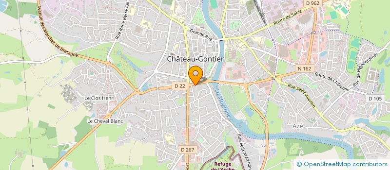 localisation de l'entreprise HOTEL LE CERF à CHATEAU-GONTIER-SUR-MAYENNE